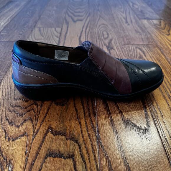 Aravon Danielle-AR Platform Womens 7 Leather Shoe Comfort Cushion Black CH6811 - Picture 7 of 14